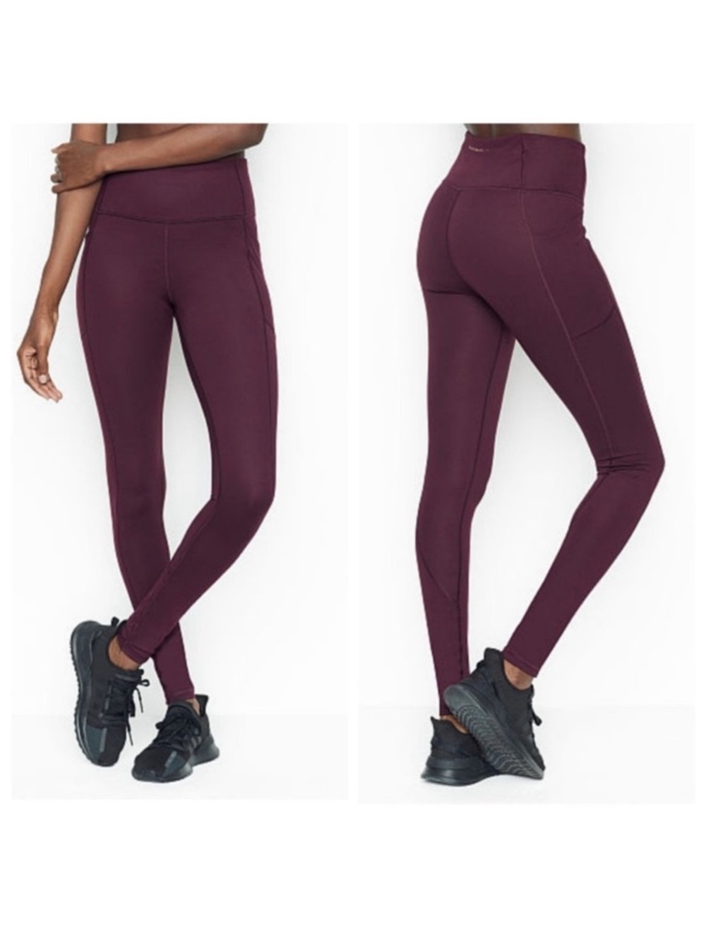 Victoria's Secret Studio 7/8 Legging | High Rise Burgundy Workout Size 8 NWT Y2K - Picture 1 of 12